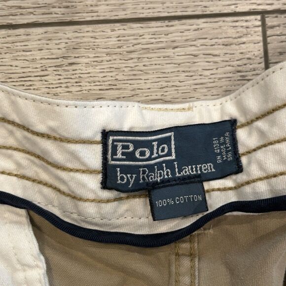 Polo Ralph Lauren Cargo Shorts Men 42T Utility Pockets Classic Khaki Vintage Y2K - Picture 4 of 8